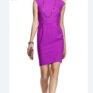 Ann Taylor Sheath Magenta Knit Dress